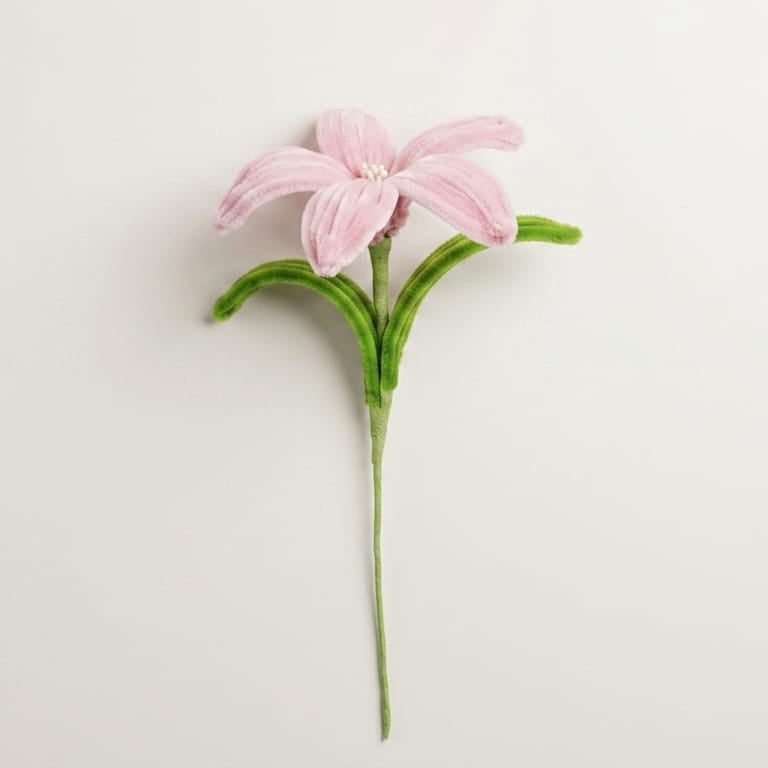 Single Lily Pipe Cleaner Flower Bouquet