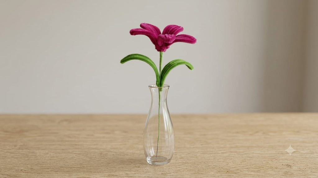 Single Lily Pipe Cleaner Flower Bouquet