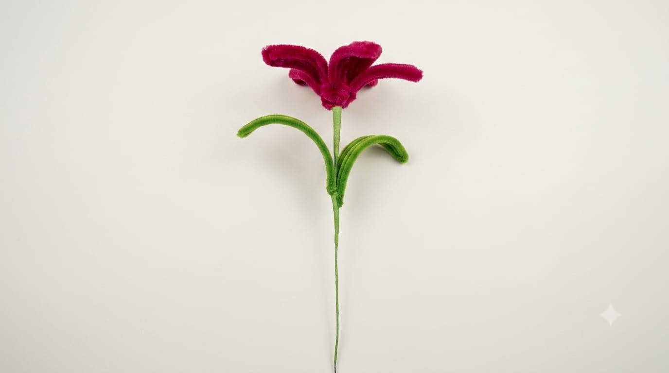 Single Lily Pipe Cleaner Flower Bouquet