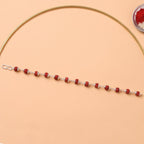 Rudraksha Bead Bracelet Rakhi Silver-plated Cap Beads Rakhi For Brother (1 Pc)