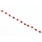 Rudraksha Bead Bracelet Rakhi Silver-plated Cap Beads Rakhi For Brother (1 Pc)