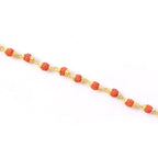 Rudraksha Bead Bracelet Rakhi Gold-plated Cap Beads Rakhi For Brother (1 Pc)