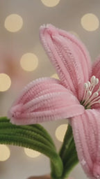 Single Lily Pipe Cleaner Flower Bouquet